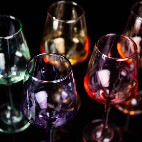 SUNNOW detail of distinct colors on each glass for easy guest identification
