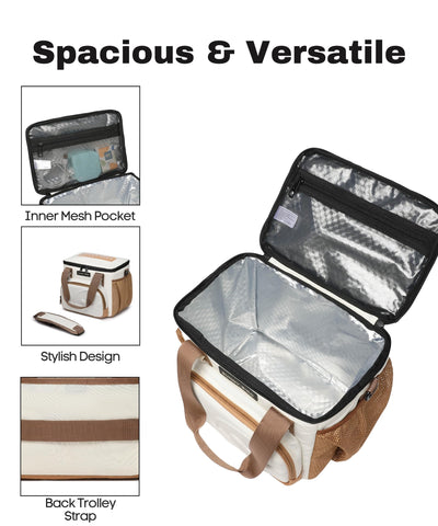 SUNNY BIRD open bag filled with containers showing organized packing advantage