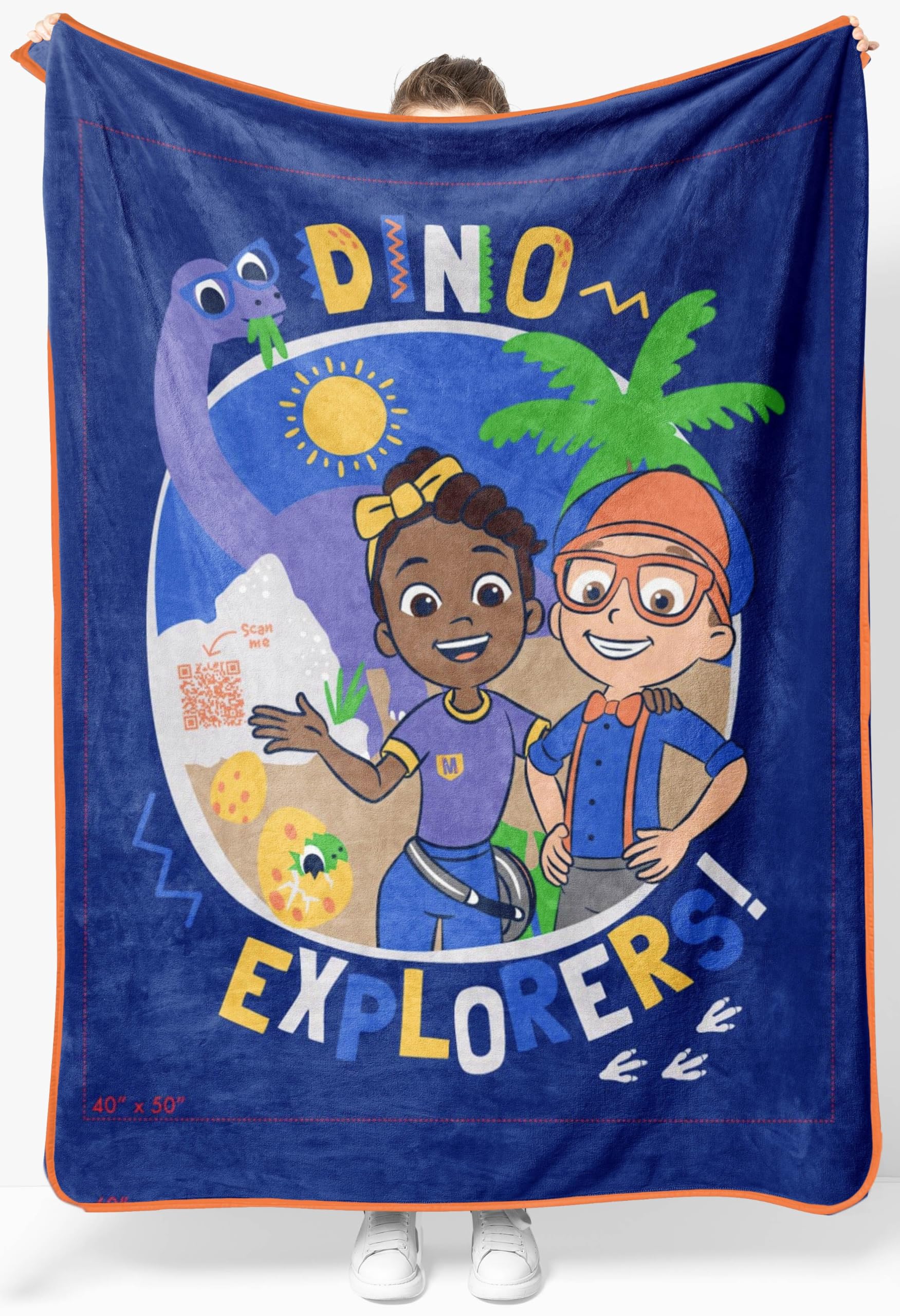 Sunny Side Up Blippi throw front view showing bright colors and comfort