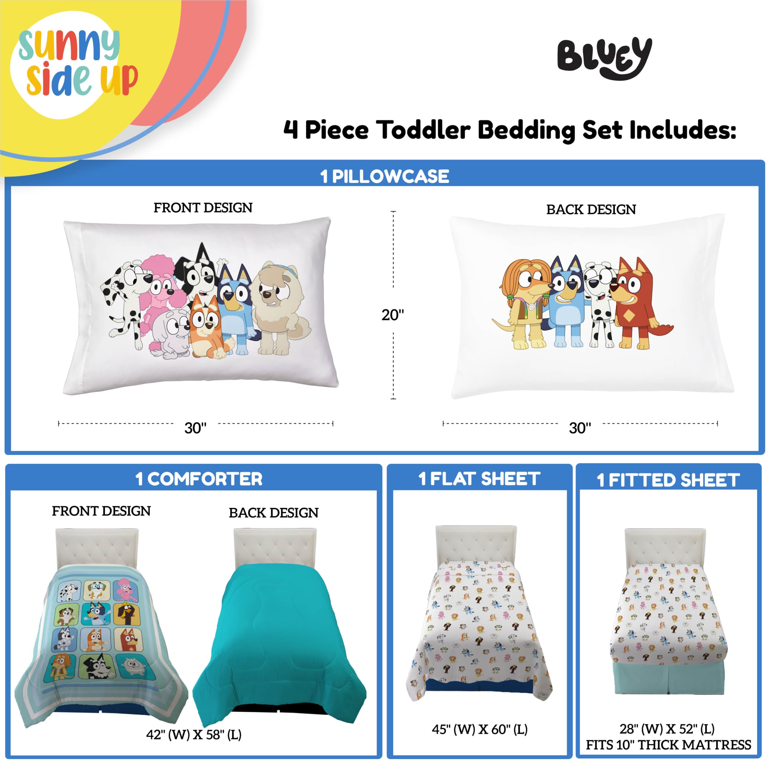 Sunny Side Up pillowcase close-up highlighting soft print and gentle touch for toddler comfort