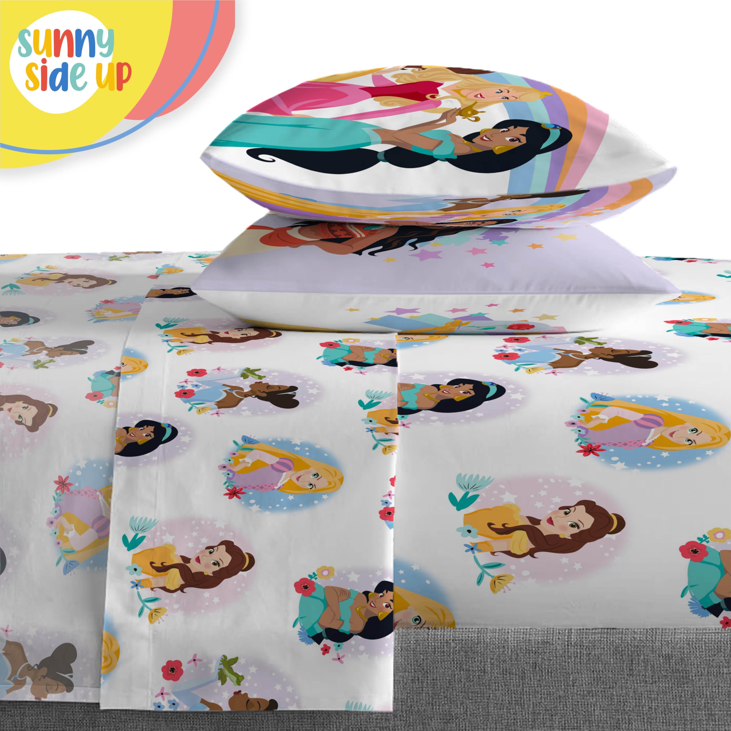 Sunny Side Up styled bedroom with comforter, showcases lively theme and room impact