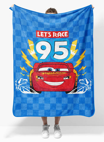 Sunny Side Up Lightning McQueen front view shows bright design and cozy appeal