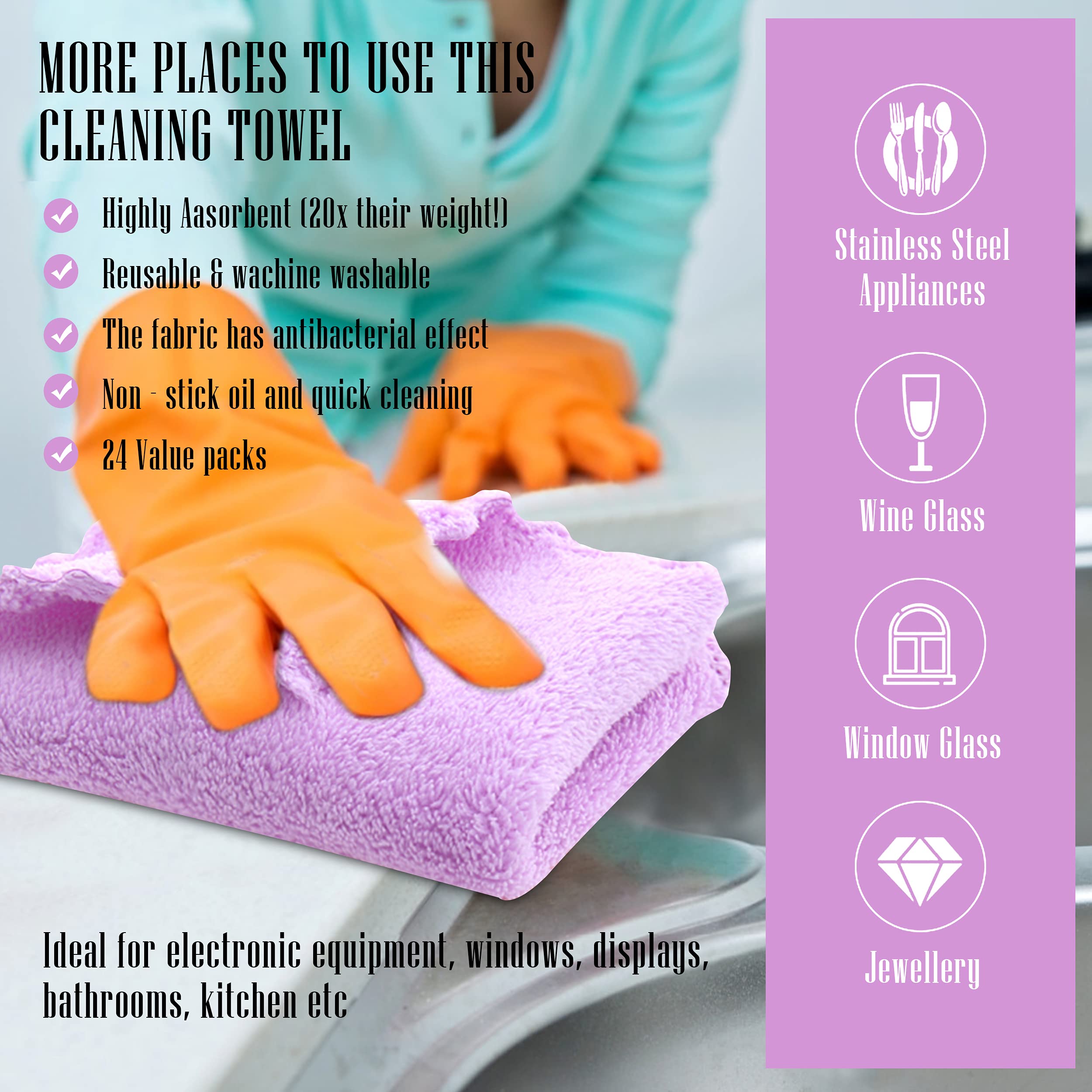 Sunny zzzZZ cloth in lifestyle kitchen scene showing fast-drying, reusable use