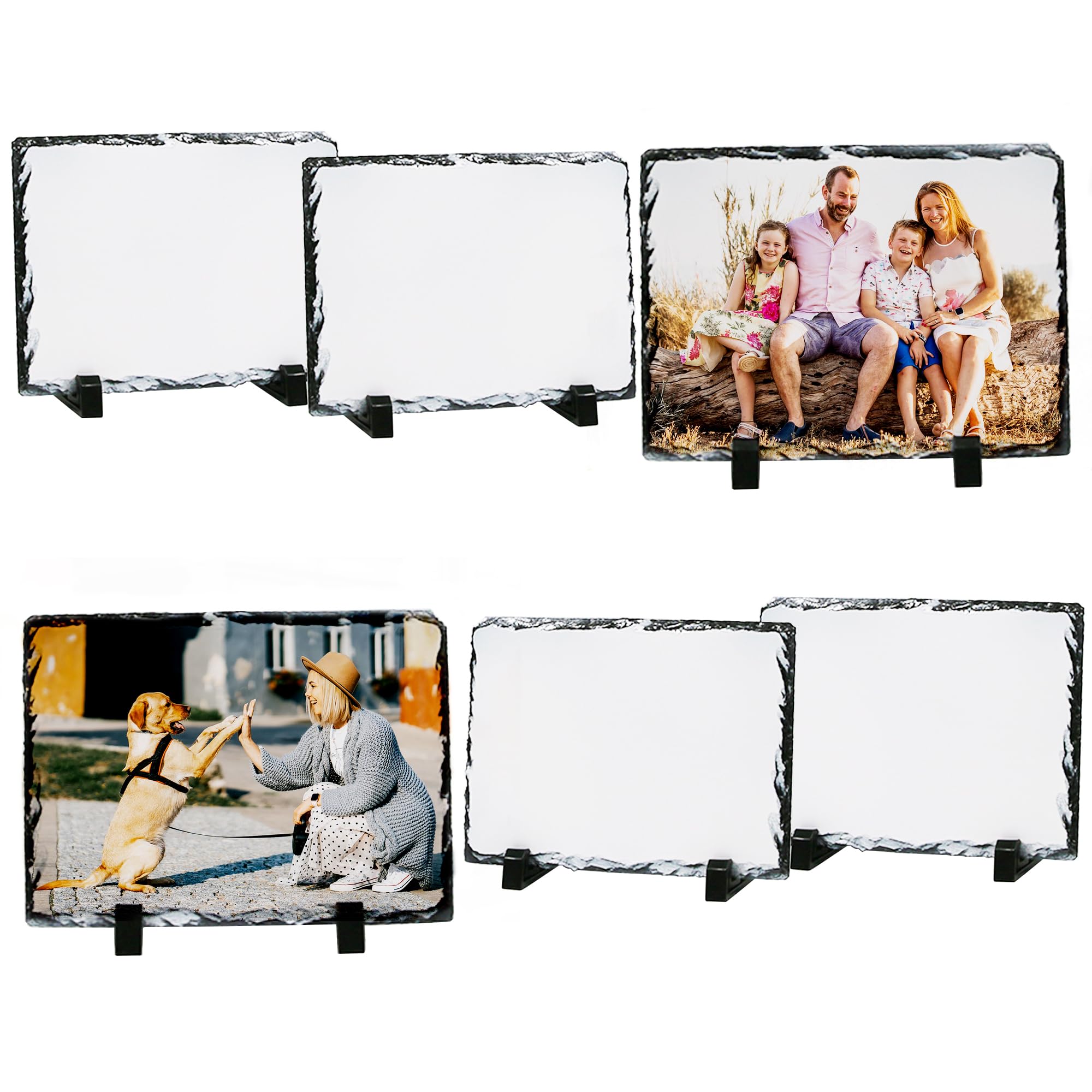 Sunnyglade front packaging showing six slate photo frames ready to craft and gift