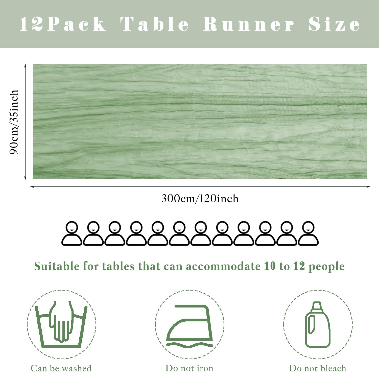Sunnyline runner on banquet table showing full-length coverage and styling benefit