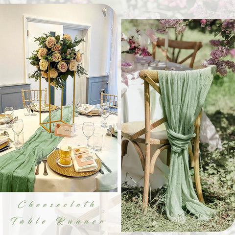 Sunnyline runner styled with flowers and candles creating cohesive decor benefit
