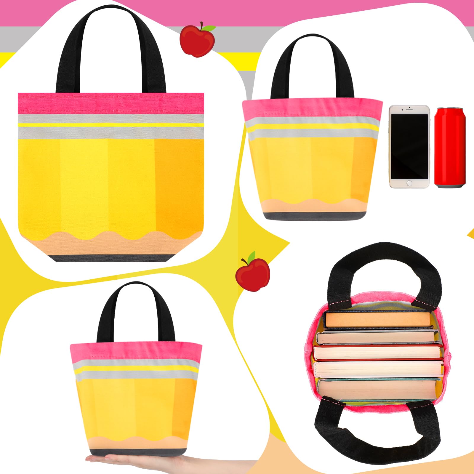 sunnymove tote on classroom desk holding supplies for quick access