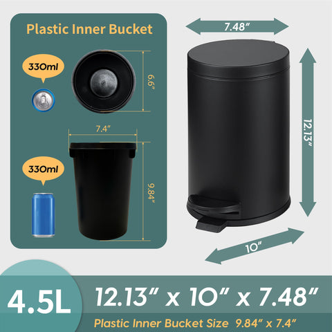 SunnyPoint trash can in a bathroom setting showing discreet placement and neat appearance
