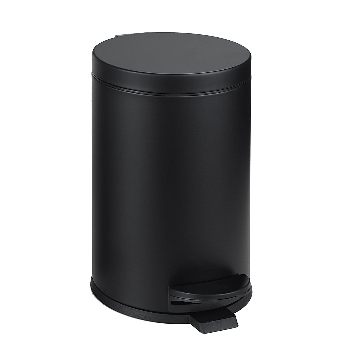 SunnyPoint front view of black small trash can showing compact design and convenience