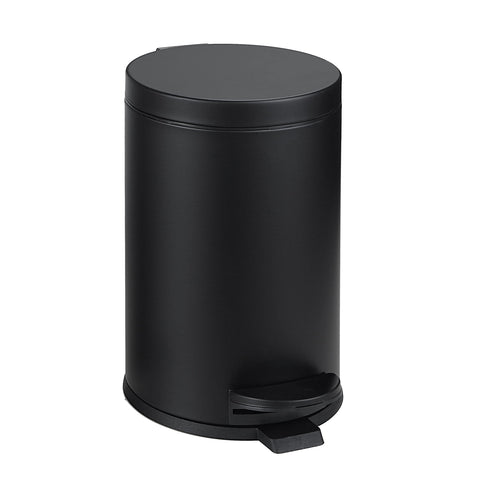 SunnyPoint front view of black small trash can showing compact design and convenience