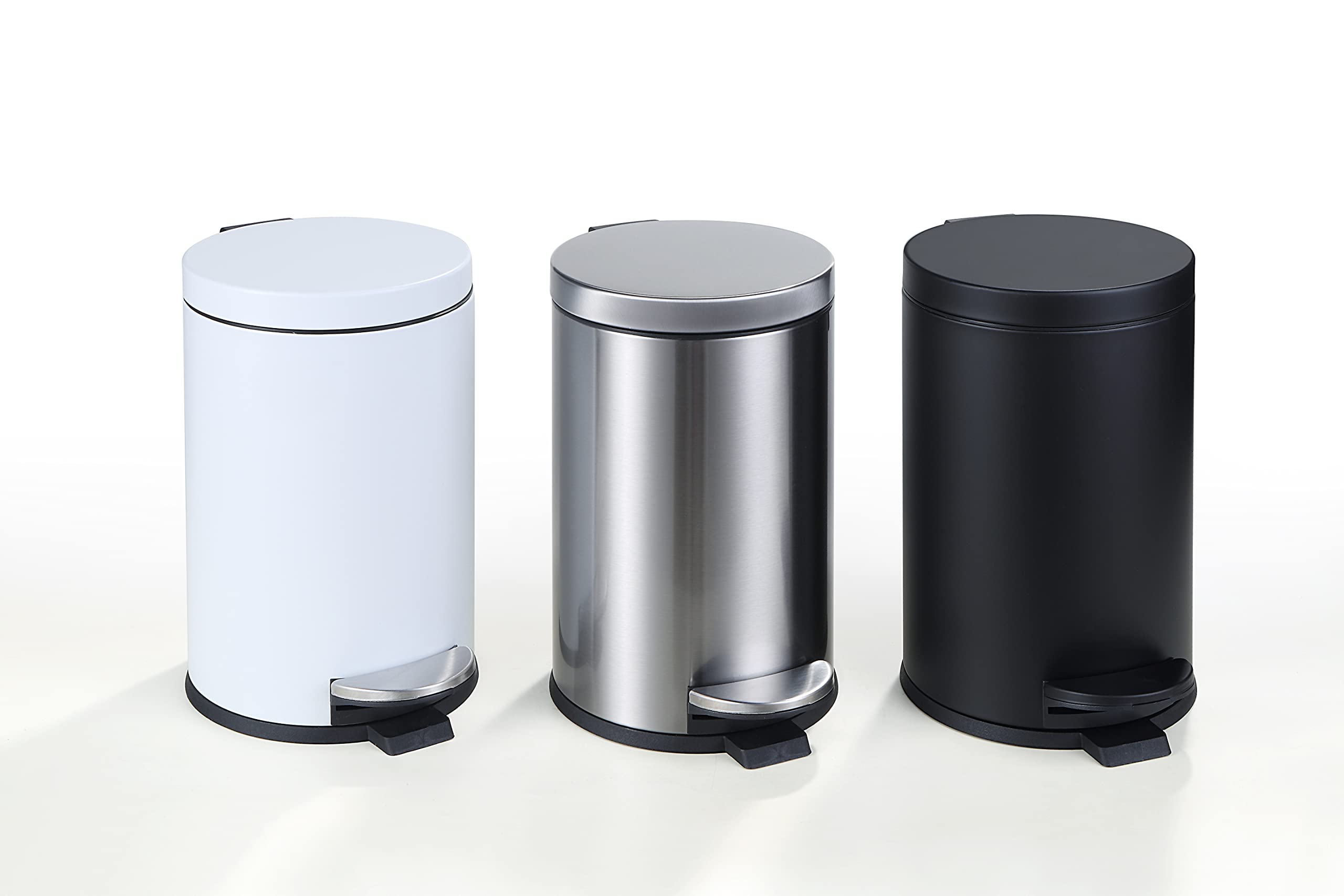 SunnyPoint small bin next to toilet illustrating compact size for bathroom or RV