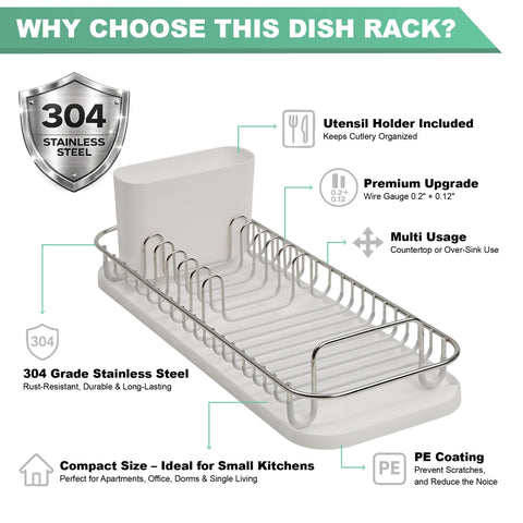 SunnyPoint utensil holder with cutlery upright, promoting faster, hygienic drying