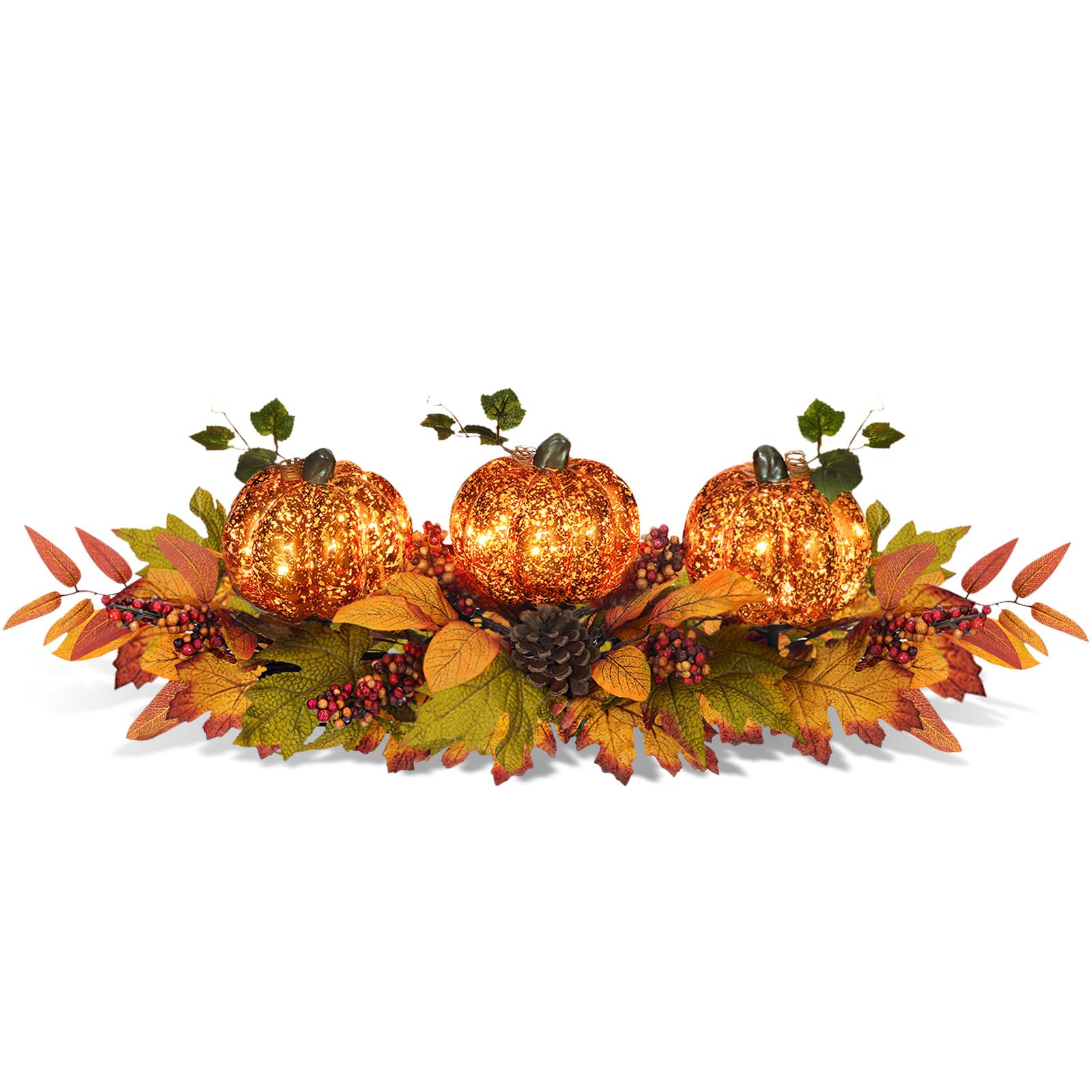 SUNNYPARK front view of centerpiece adding autumn ambiance