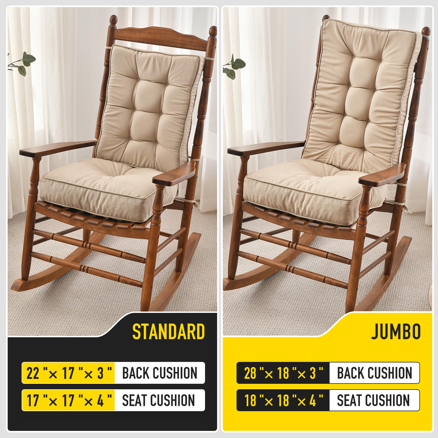 SUNROX lifestyle porch rocker with cushions illustrating outdoor-ready comfort