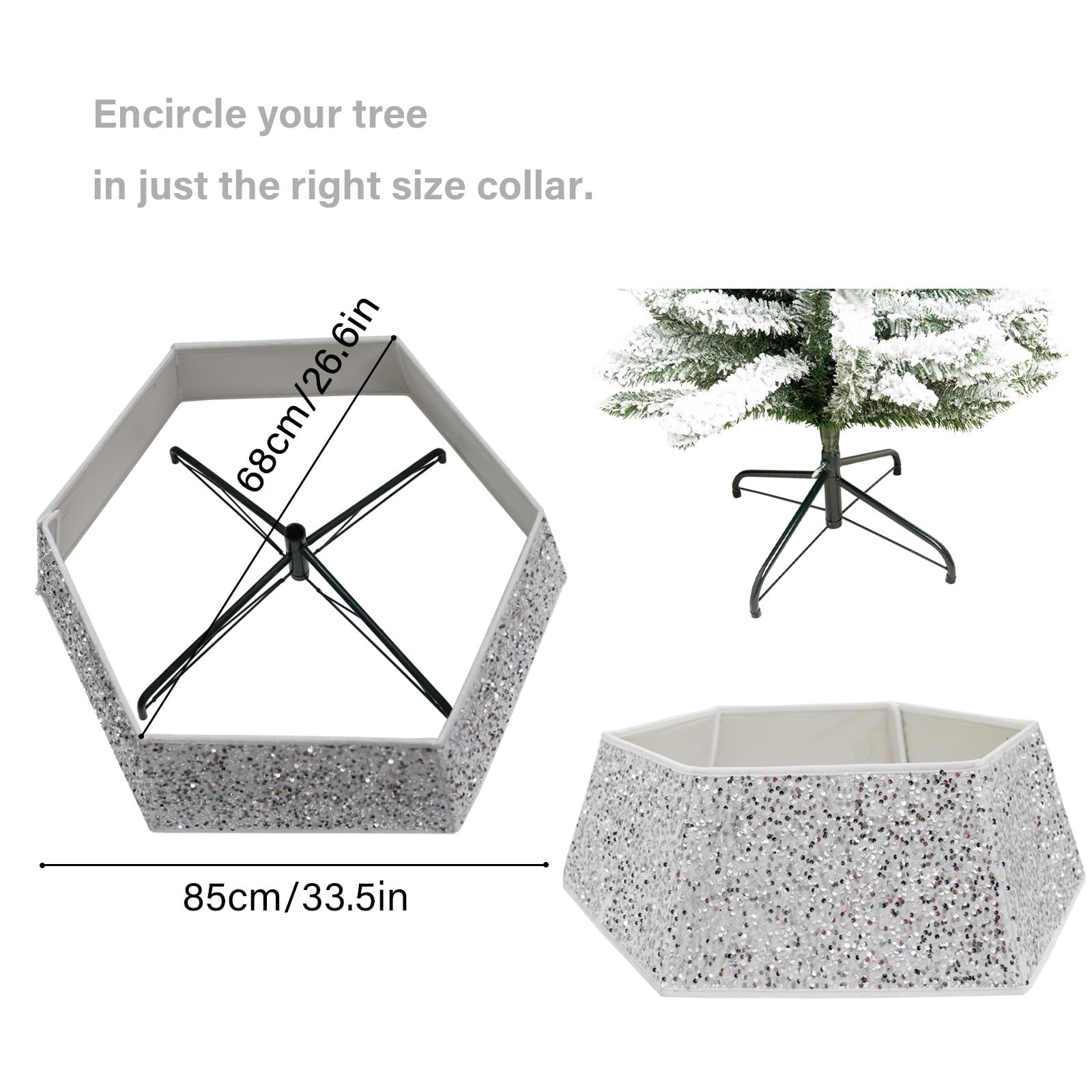 SUNSHINE DECOR collar beside ruler showing dimensions, confirms proper fit