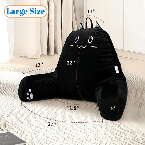 SUNSIDE cat pillow detachable zip cover being removed for washing