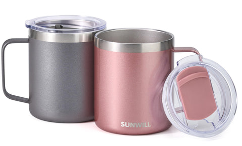 SUNWILL close-up of sliding BPA-free lid showing splash-resistant closure