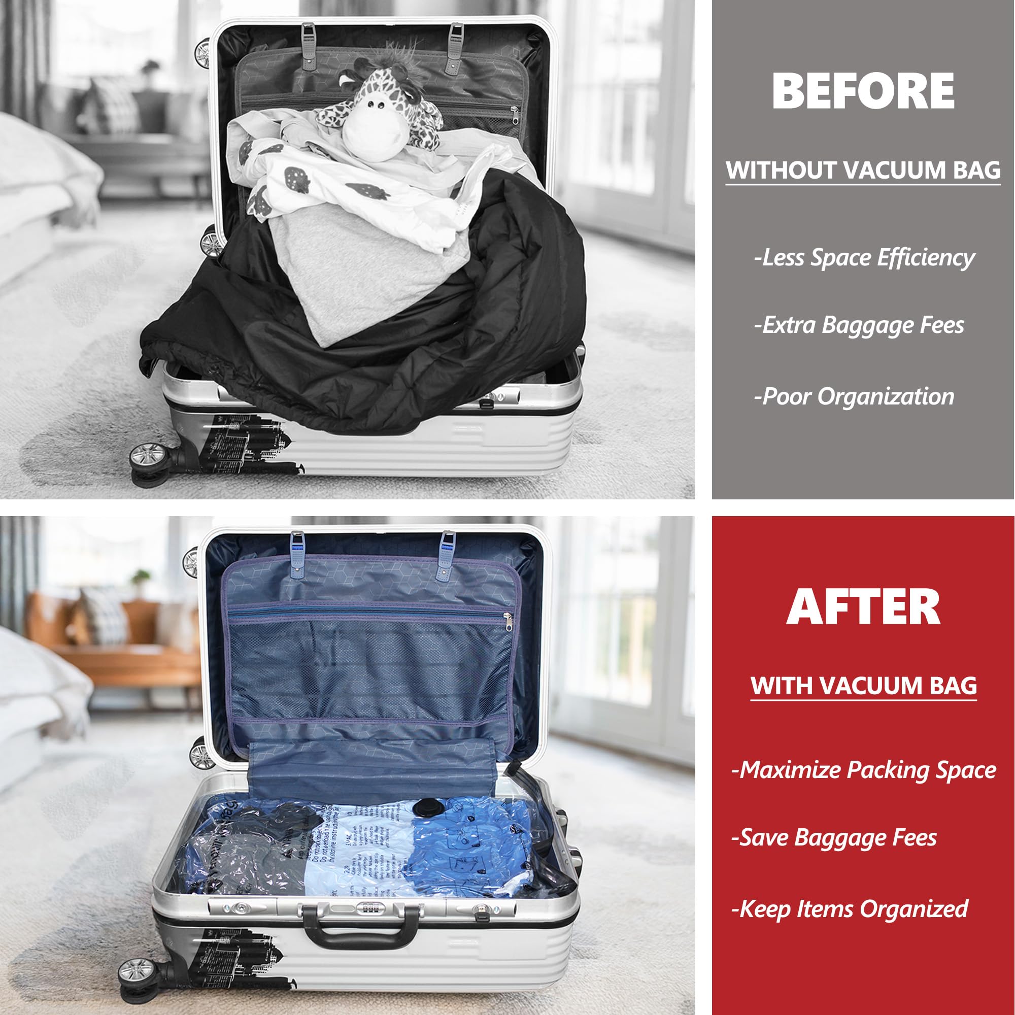 SUOCO electric pump close-up illustrating fast air removal and effortless packing