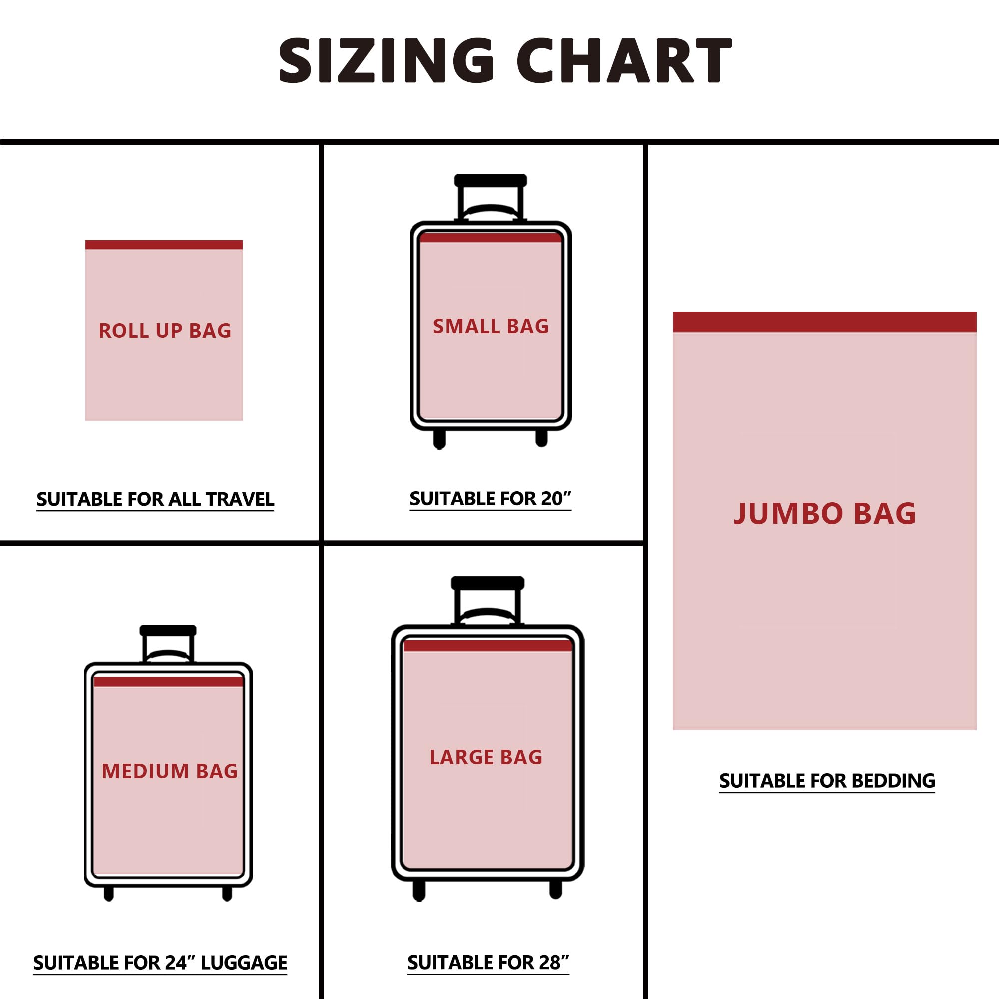 SUOCO jumbo bag compressed with bulky duvet demonstrating major volume reduction
