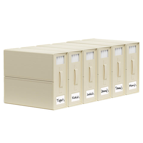 SUOCO SheetCube front view showing beige pack and neat storage benefit