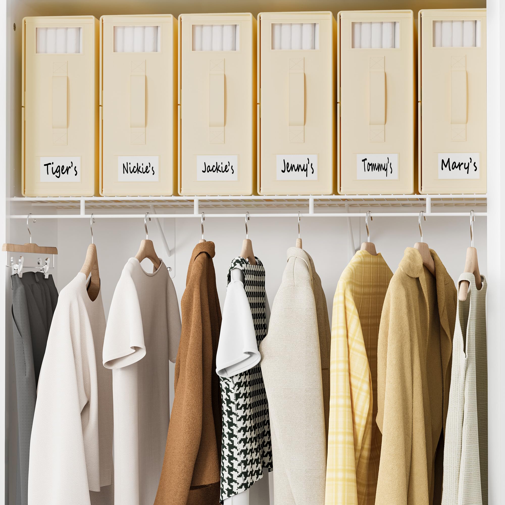 SUOCO SheetCube stacked on closet shelf saving space benefit