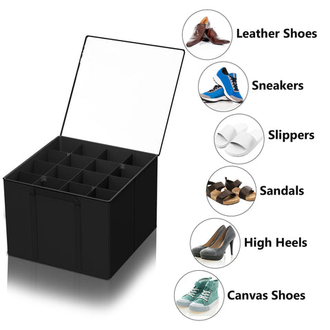 SUOCO box next to sneaker showing scale and fit for common shoes