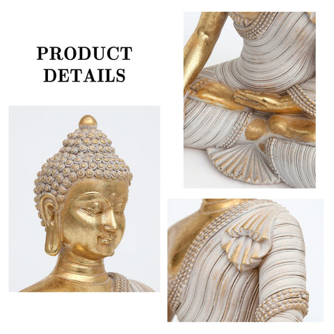 Suoedd gold Buddha on meditation altar suggesting calm focal point