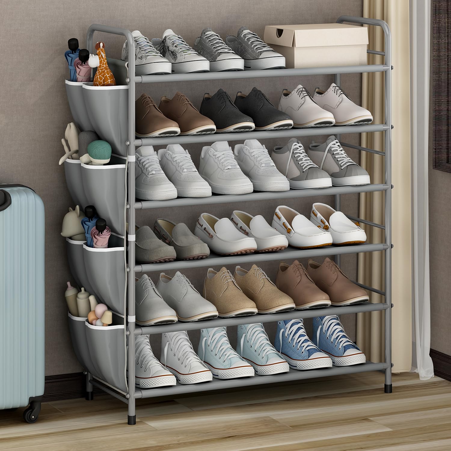 SUOERNUO shoe rack in entryway saving floor space and organizing shoes
