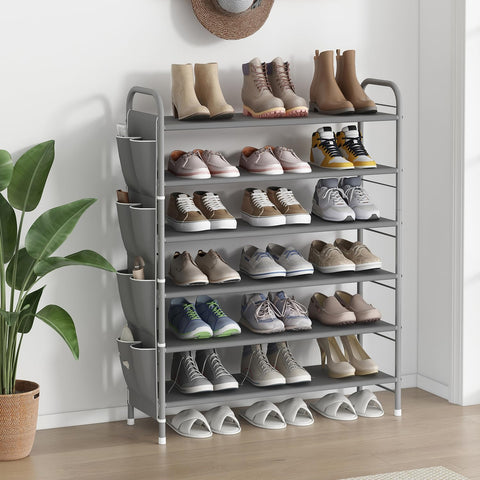 SUOERNUO fabric shelf close-up showing breathable dust protection