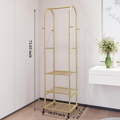 SUOERNUO three-tier metal shelves close-up showing sturdy shoe storage benefit