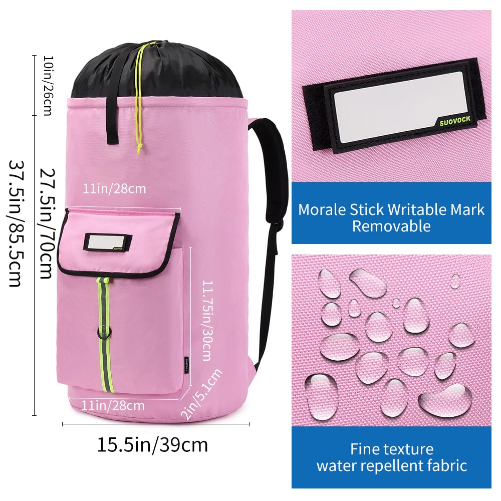 SUOVOCK open top expanded to 38 inches showing large capacity benefit