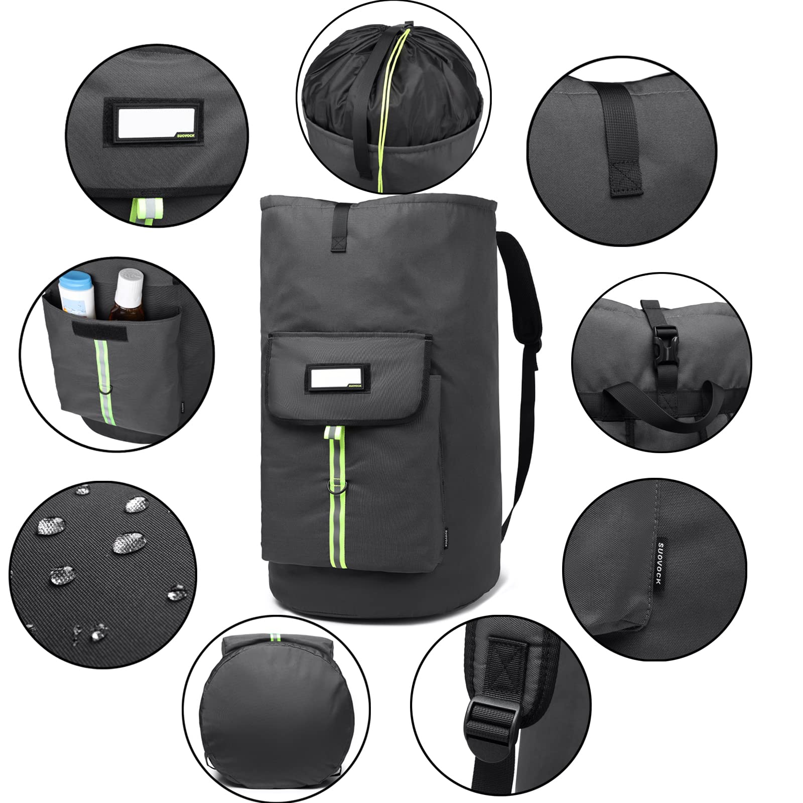 SUOVOCK padded shoulder straps and breathable mesh for comfortable carry