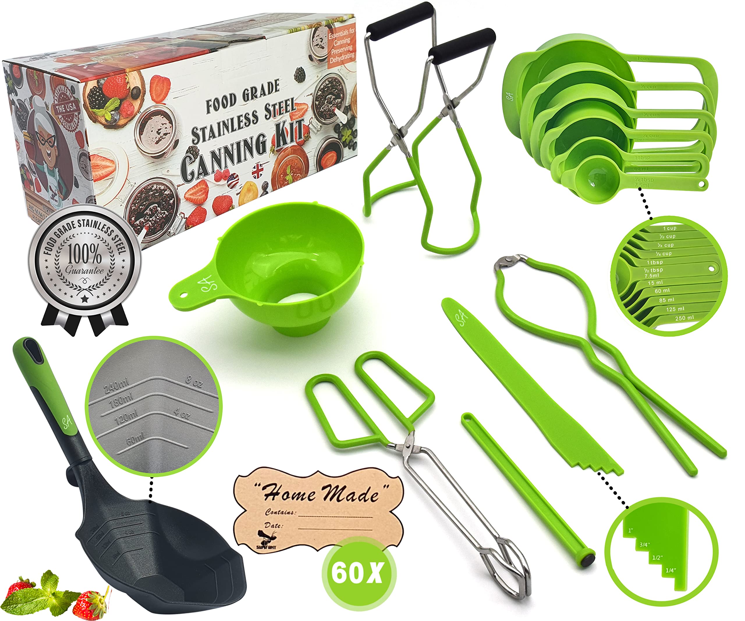 Supa Ant front packaging showing kit contents and compact storage, promotes organized preserving