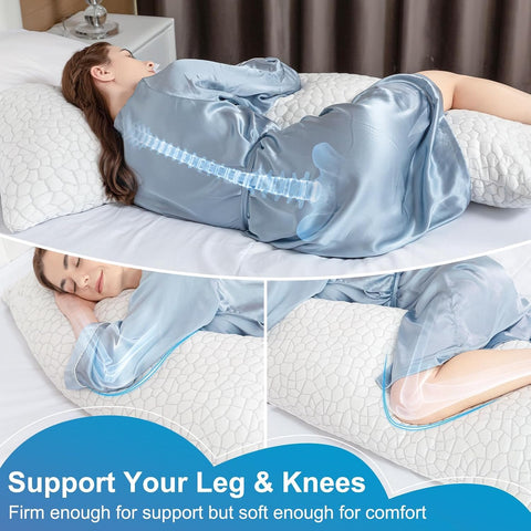 SUPA MODERN pillow placed between knees showing joint pressure reduction benefit