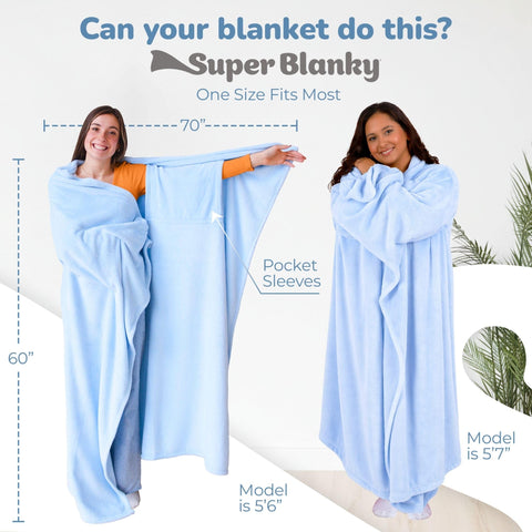 Super Blanky pocket sleeve detail for hand warmth and mobility