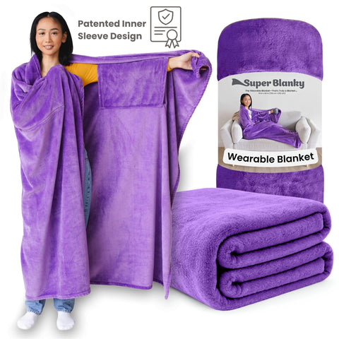 Super Blanky in a reading chair scene showing relaxed comfort and warmth