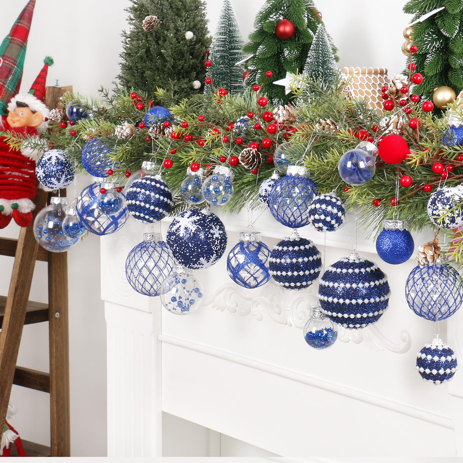Super Holiday ornament showing pre-attached cord for easy, tangle-free hanging