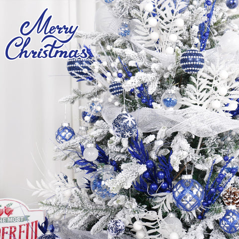 Super Holiday ornaments beside a ruler showing size variety for balanced decorating