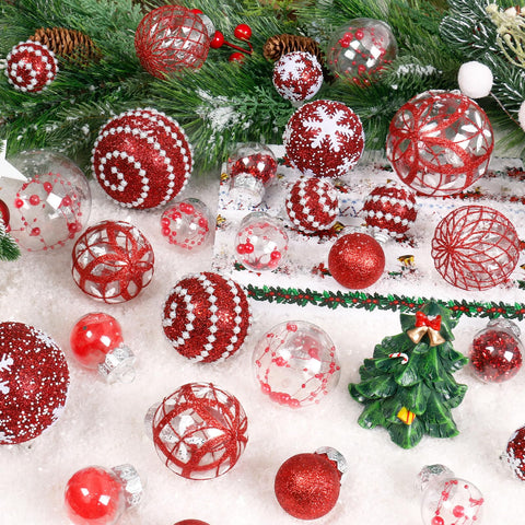 Super Holiday transparent plastic ornament detail offering durable festive shine