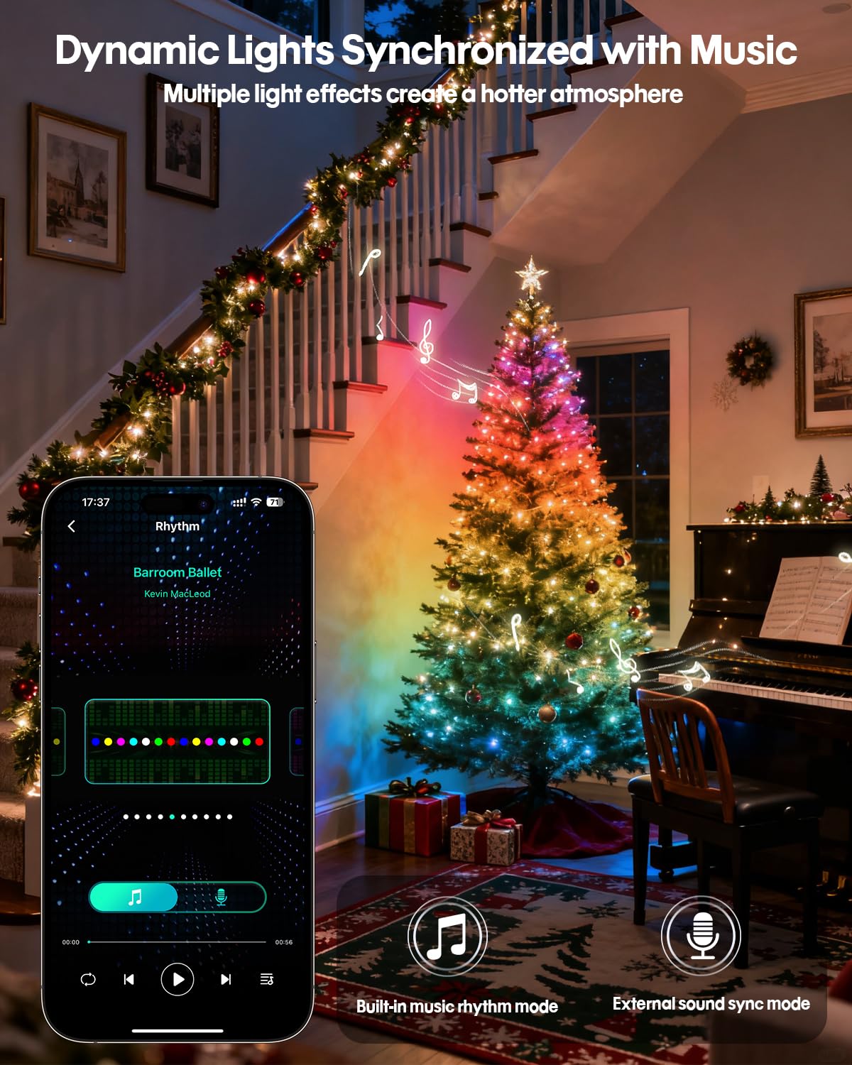 Super RGB remote and smartphone app controls enabling instant scene changes