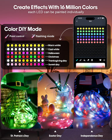 Super RGB lights in wet-weather outdoor setup showing durable IP65 protection
