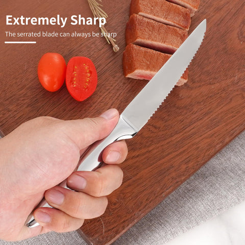 SuperCook knife held in hand showing scale and balanced control benefit