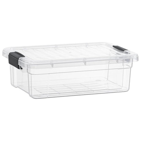 Superio clear bin front view showing transparent storage and easy identification