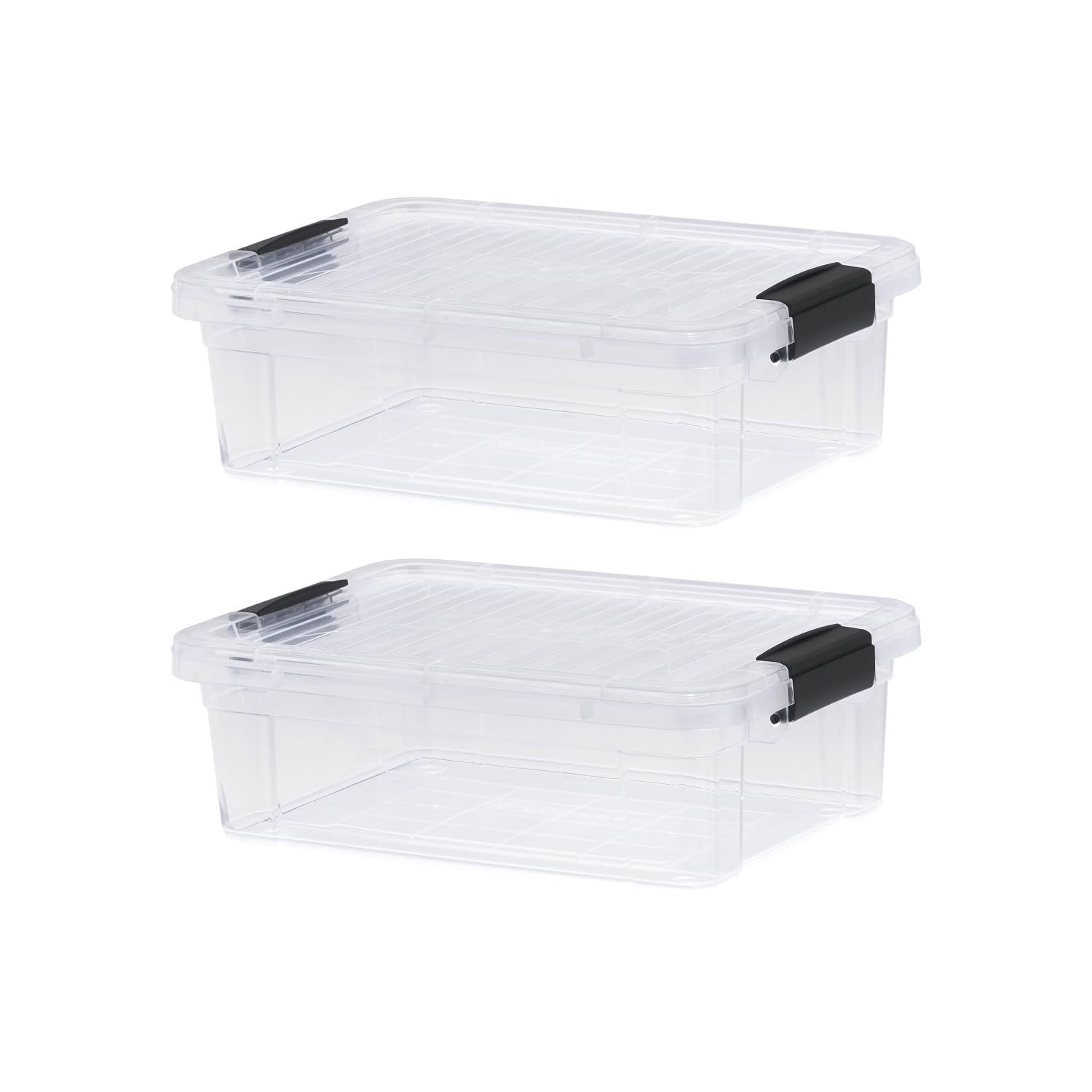 Superio front view clear container shows contents for quick identification