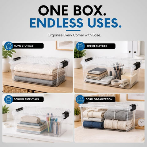 Superio bin on desk organizing office items for tidy workspace