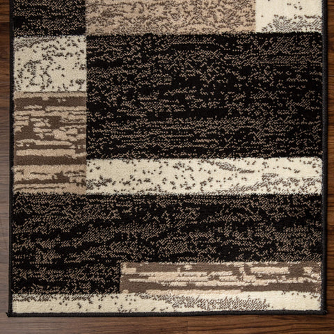SUPERIOR Rockwood underside showing jute backing for stability and recommended rug pad use