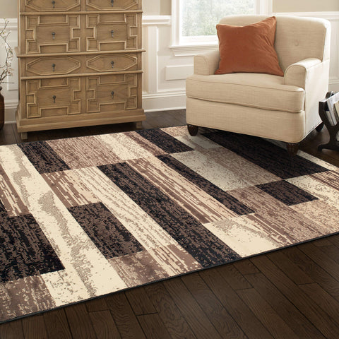 SUPERIOR Rockwood flattening creases note showing rug laid flat to settle after shipping