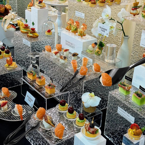 supernal styled event table with utensils for polished party setup
