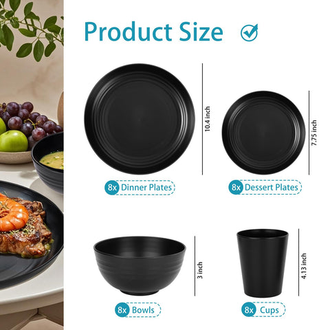supernal elegant table setting with black plates for elevated party presentation