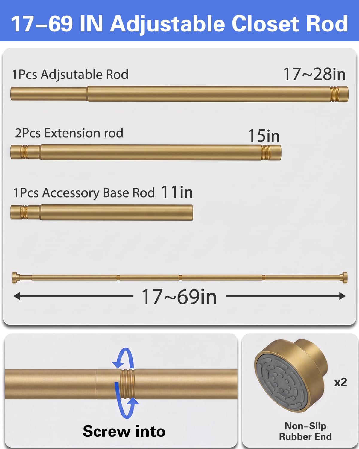 Supforce product packaging image showing included rod and easy setup info